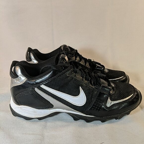Nike Land Shark Legacy Football Cleats Mens US 8 Black White 396231-011 - Picture 4 of 12
